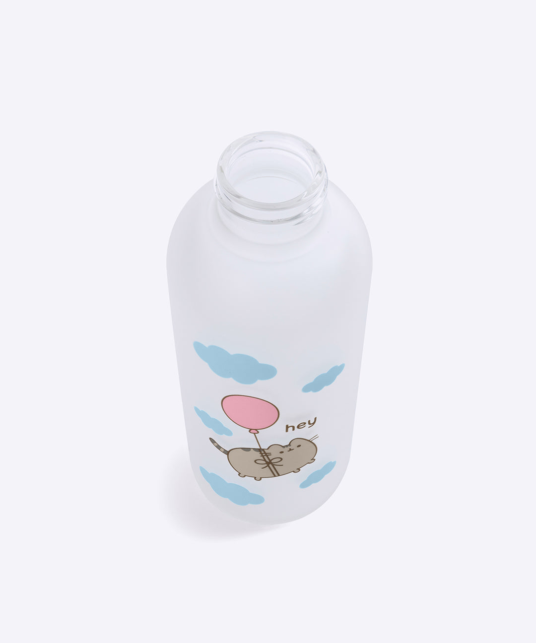 Pusheen Balloons Glass Water Bottle