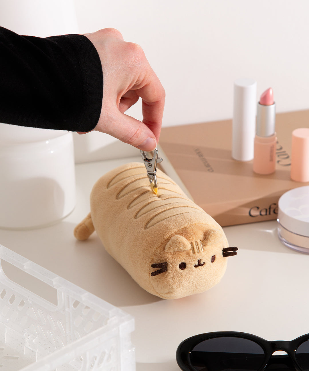 Pusheen Baguette Reusable Bag Keychain Plush