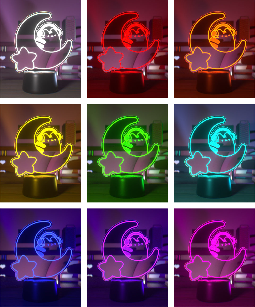 Gamer Pusheen Moon Otaku Lamp