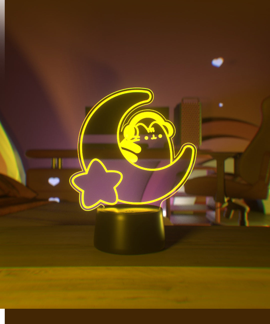 Gamer Pusheen Moon Otaku Lamp