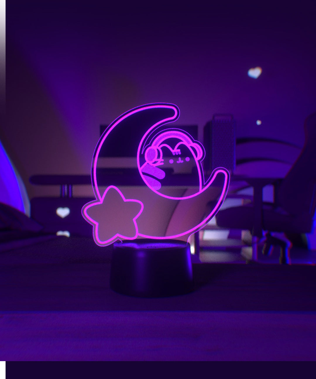 Gamer Pusheen Moon Otaku Lamp