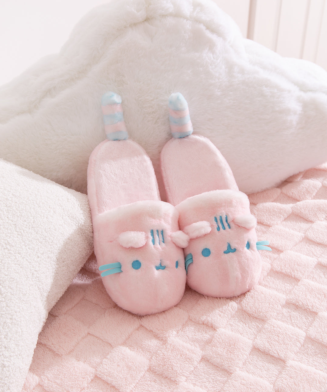 Pink Dreamsheen Plush Slippers