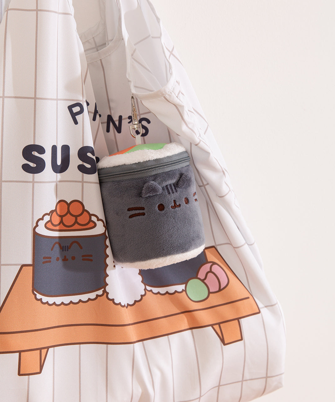 Pusheen Sushi Reusable Bag Keychain Plush