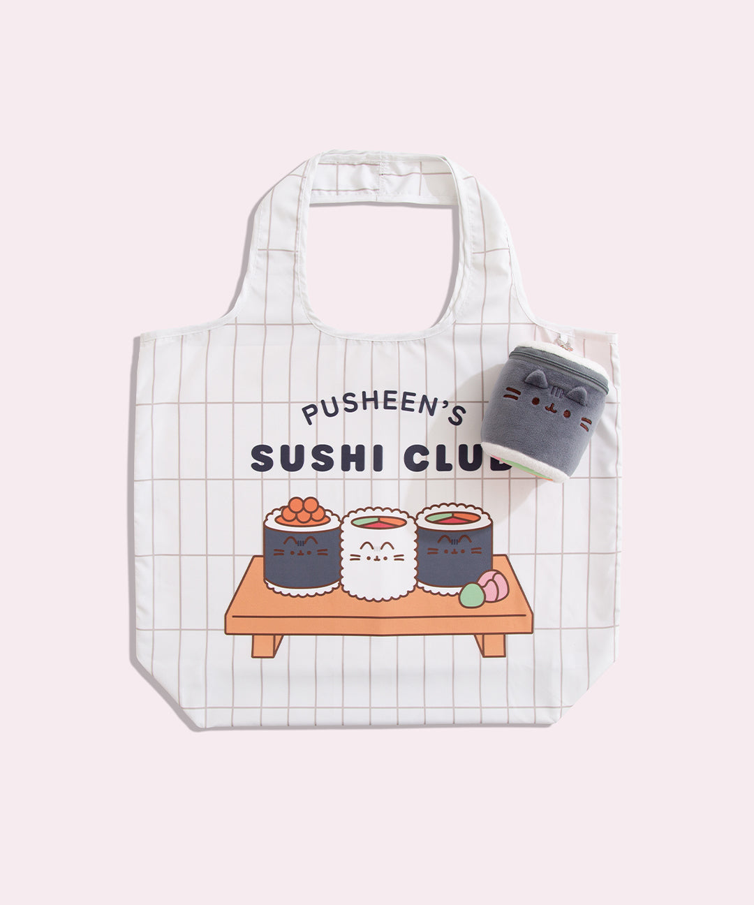 Pusheen Sushi Reusable Bag Keychain Plush